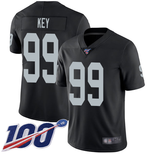 Men Oakland Raiders Limited Black Arden Key Home Jersey NFL Football 99 100th Season Vapor Jersey